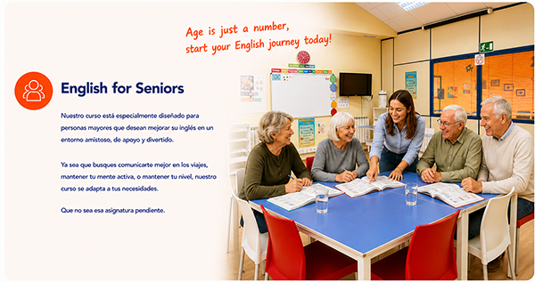 English for Seniors. Curso de inglés para personas mayores.