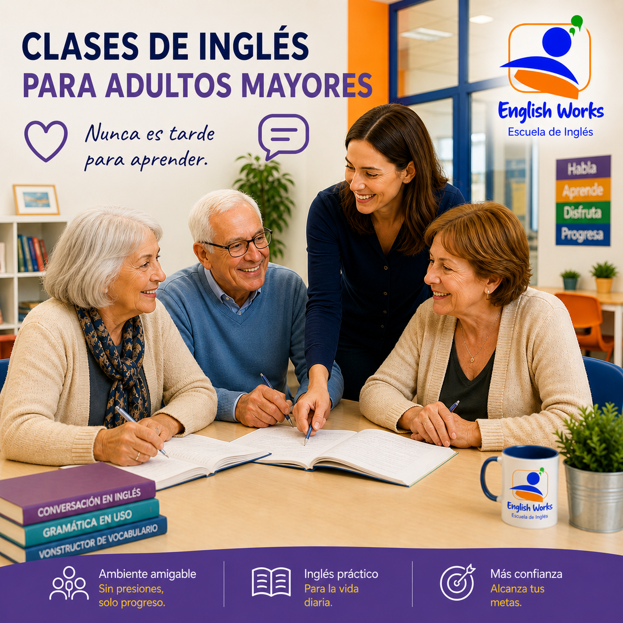 Clases de inglés para adultos mayores