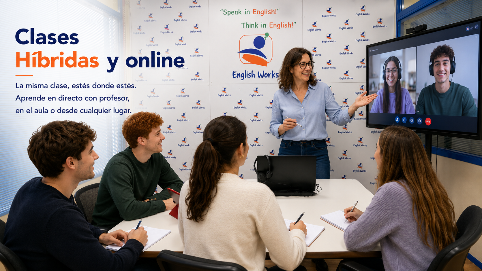 Clases híbridas y online en directo con profesor