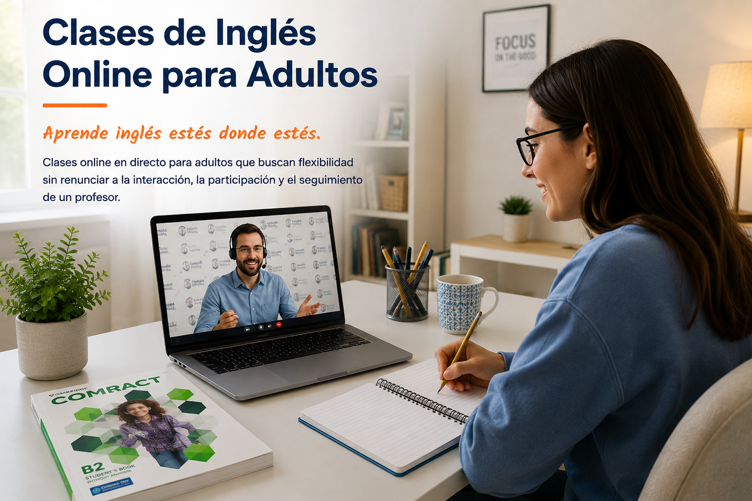 Clases de inglés online para adultos con flexibilidad y seguimiento